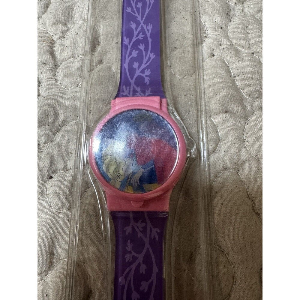 Vintage 1990's Disney Fantasma Digital Watch Sleeping Beauty Holographic NOS